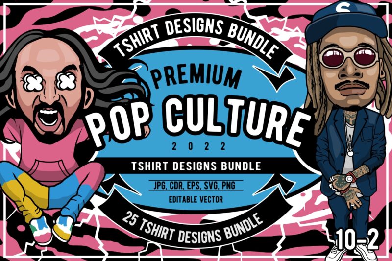 25 pop culture tshirt designs bundle #10_2