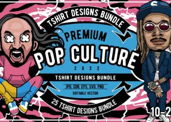 25 pop culture tshirt designs bundle #10_2