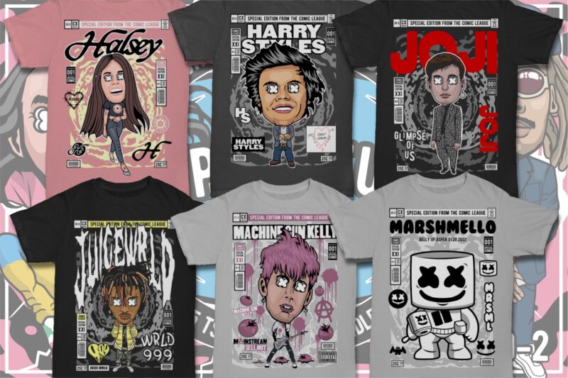 100 Pop Culture Tshirt Designs Bundle #10