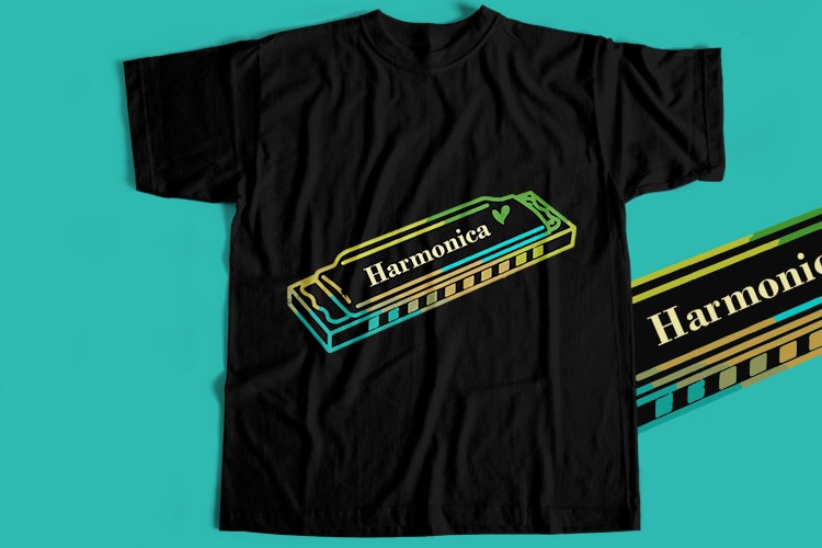 20 Best Harmonica T-Shirt Design Bundle For Commercial Use