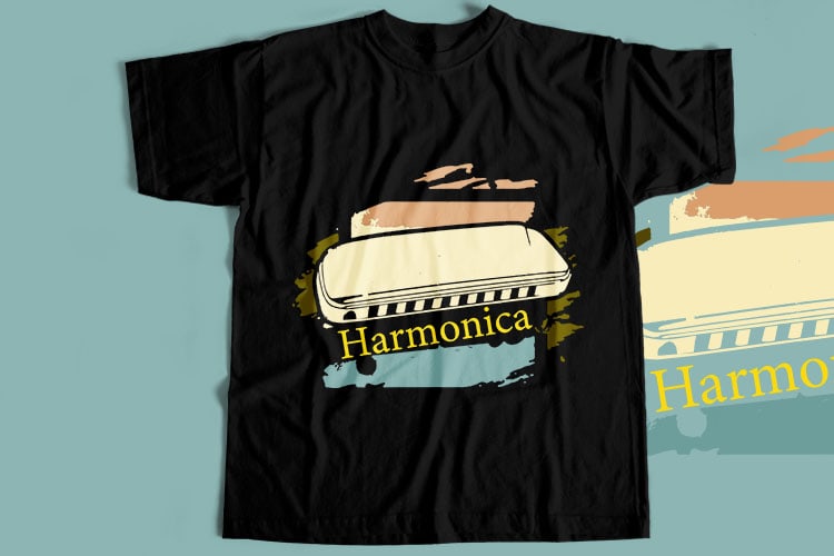 20 Best Harmonica T-Shirt Design Bundle For Commercial Use