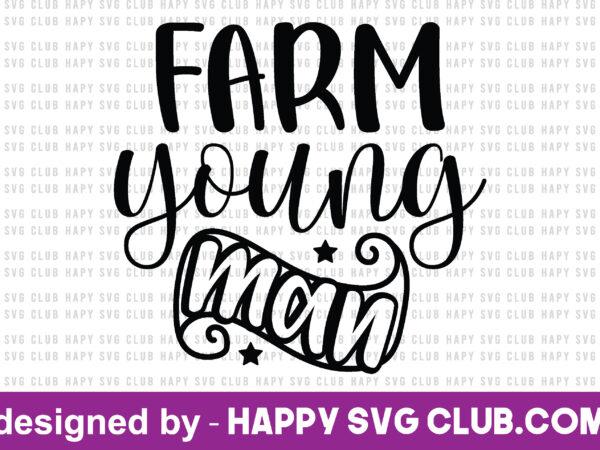 Farm young man t shirt graphic design