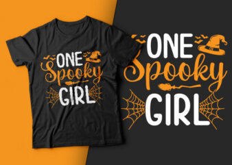 One spooky girl - halloween t shirt design,boo t shirt,halloween t shirts design,halloween svg design,good witch t-shirt design,boo t-shirt design,halloween t shirt company design,mens halloween t shirt design,vintage halloween t