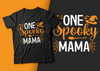 One Spooky Mama – halloween t shirt design,mom t shirt,mom halloween, spooky mama,boo t shirt,halloween t shirts design,halloween svg design,good witch t-shirt design,boo t-shirt design,halloween t shirt company design,mens halloween