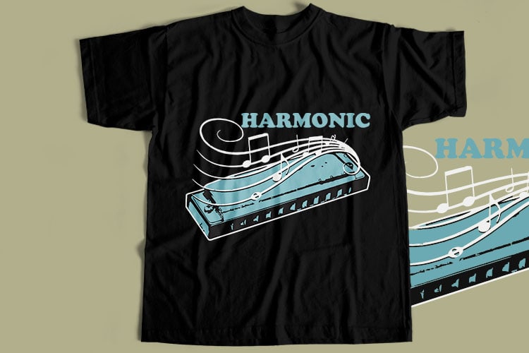 20 Best Harmonica T-Shirt Design Bundle For Commercial Use