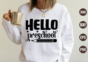 hello preschool graphic t shirt