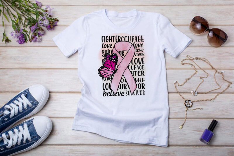 Breast Cancer Warrior Sublimation Bundle Tshirt Design
