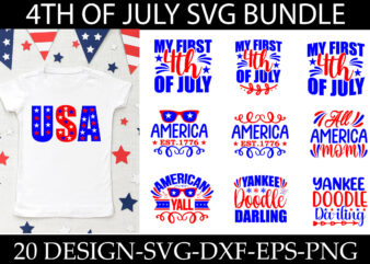 4th July SVG Bundle, 4th Of July Bundle Svg, Clipart Svg File for Cutting Digital Files, Patriotic Svg, July 4th Svg,