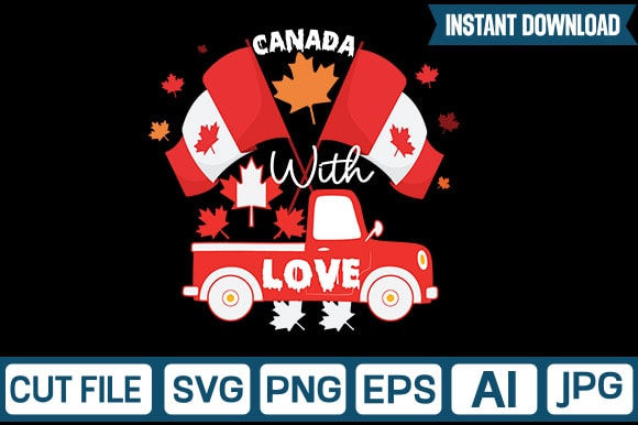 Canada with love svg vector t-shirt design