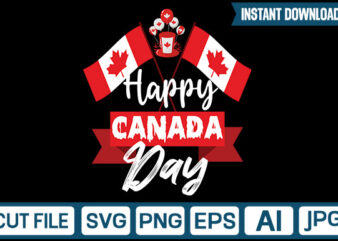 Happy Canada Day vector t-shirt design