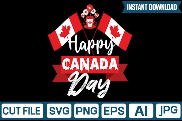 Happy canada day vector t-shirt design