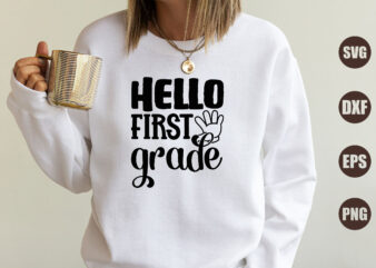 hello first grade graphic t shirt