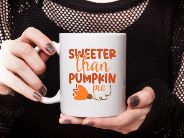 Sweeter than pumpkin pie t shirt template vector