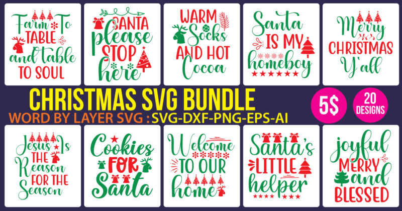 Christmas svg mega bundle , 220 christmas design , christmas svg bundle , 20 christmas t-shirt design , winter svg bundle, christmas svg, winter svg, santa svg, christmas quote svg,