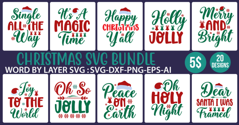 Christmas svg mega bundle , 220 christmas design , christmas svg bundle , 20 christmas t-shirt design , winter svg bundle, christmas svg, winter svg, santa svg, christmas quote svg,