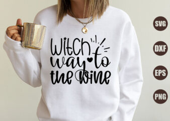 witch way to the wine t shirt design for sale