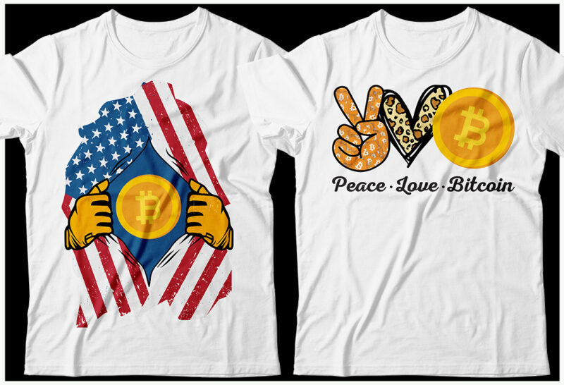 Bitcoin t-shirt Design Bundle, Bitcoin Bundle, Bitcoin tshirt, Bitcoin typography tshirt, Blockchain t-shirt, Cryptocurrency t-shirt Bundle, BTC tshirt, Bitcoin SVG Bundle