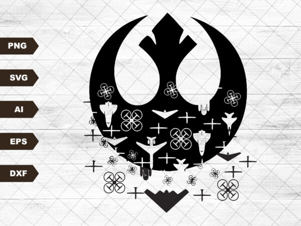 Rebel ships art vector svg, ai, png, dxf. eps