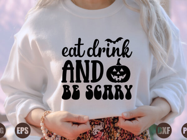 Eat drink and be scary vector clipart