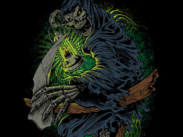 Grim reaper t shirt design template