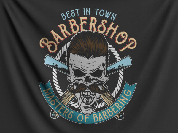 Best in town barbershop t shirt template