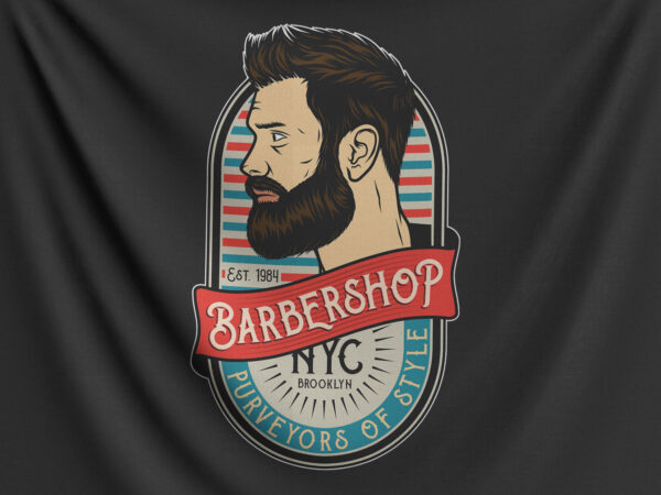 Barbershop nyc t shirt template