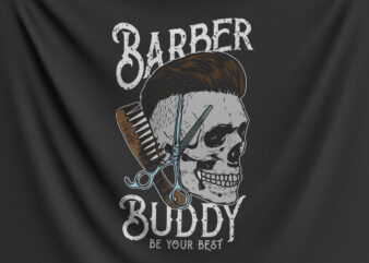 Barber Buddy t shirt template