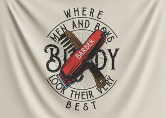 Barbershop Label t shirt template