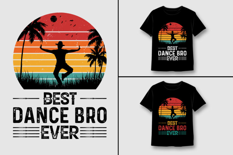 Retro Vintage Sunset T-Shirt Design Bundle