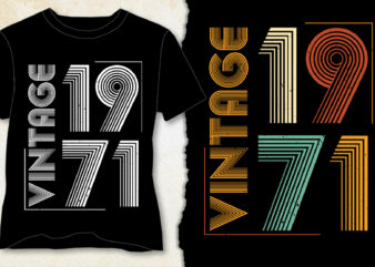 Best of 1971 Birthday T-Shirt Design