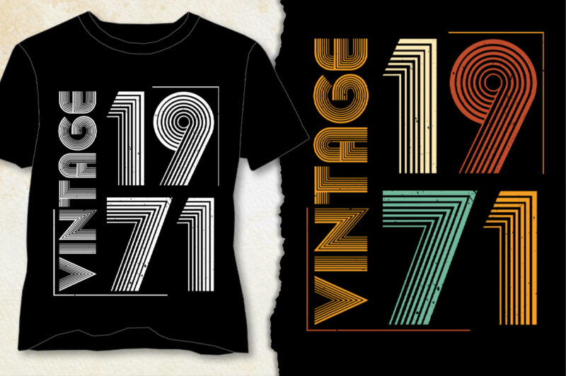 Best of 1971 Birthday T-Shirt Design