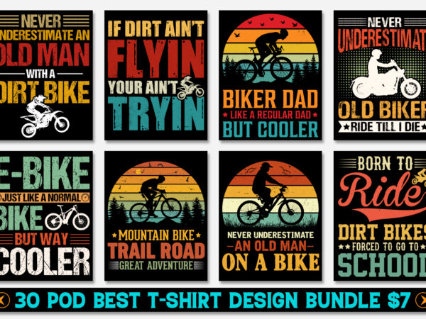Biker t-shirt design bundle