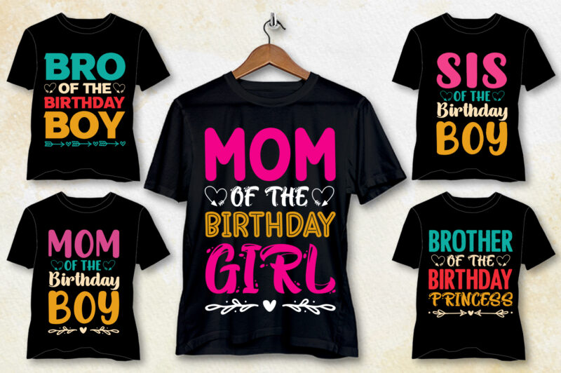Birthday T-Shirt Design Bundle