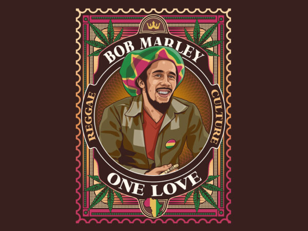 Bob Marley t shirt template