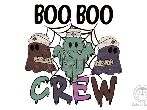 Boo boo crew sublimation t shirt template