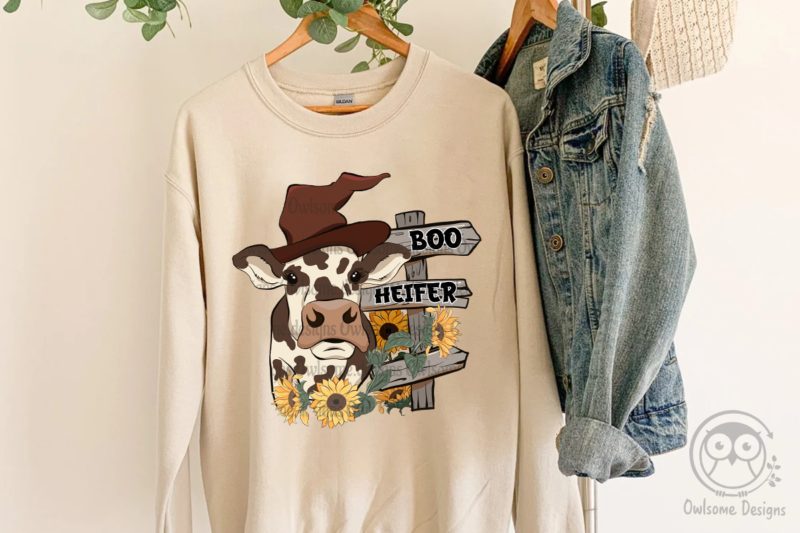 Boo Heifer Autumn Farm Sublimation