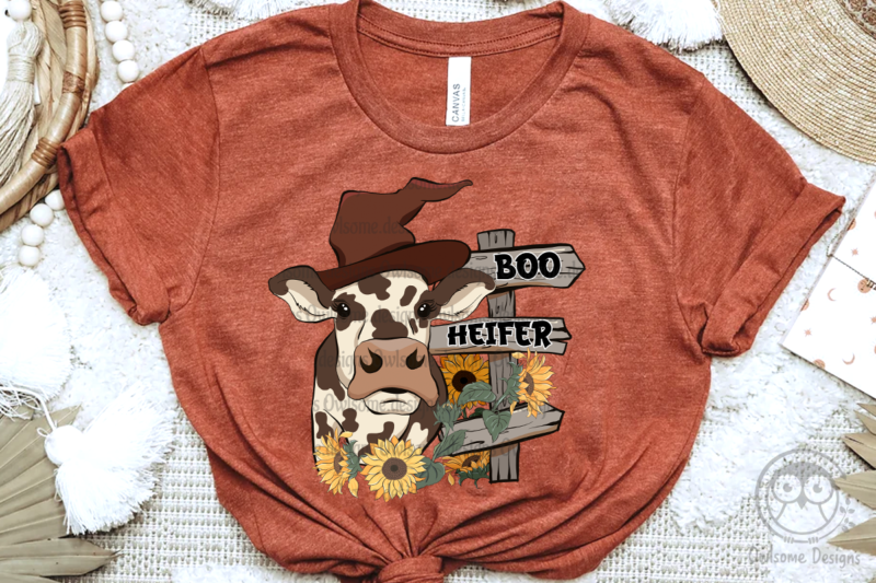 Boo Heifer Autumn Farm Sublimation