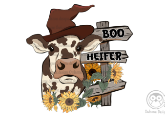 Boo Heifer Autumn Farm Sublimation