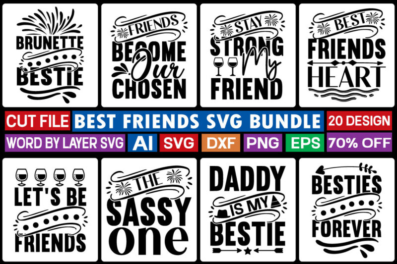 Best friend svg bundle,svg vector t-shirt design, friends svg, best friends svg t-shirt bundle, besties to the resties,best friends t-shirt bundle svg, svg files for cotes, digital download,friends svg bundle,