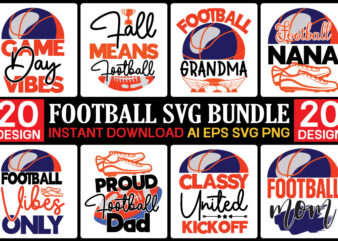 Football Svg Bundle ,Football Team Template Bundle Svg, Png Dxf Eps, Player Shirt, Your Team, Football Team Logo, Cricut, Silhouette, Sublimation, Football Shirt,Football SVG Bundle Cricut, Football Helmet Svg, Football