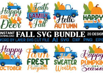 Fall svg bundle bundle , fall autumn mega svg bundle ,fall svg bundle , fall t-shirt design bundle , fall svg bundle quotes , funny fall svg bundle 20 design