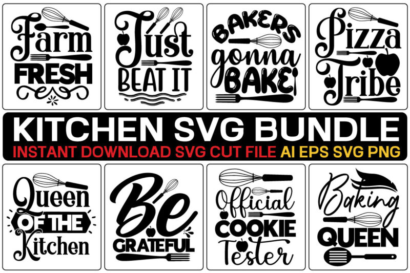 Funny Kitchen Sign SVG Bundle