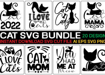 Cat svg bundle,Black cat SVG. PNG. Halloween! Cricut cut files, layered. Sublimation. Bundle, set. Cute, Spooky, Animals DXF, eps. Instant download.