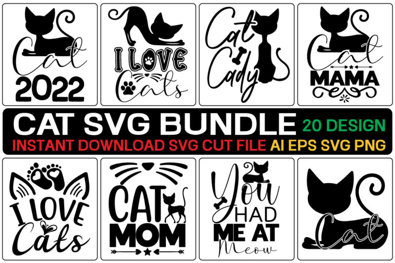 Cat svg bundle,Black cat SVG. PNG. Halloween! Cricut cut files, layered. Sublimation. Bundle, set. Cute, Spooky, Animals DXF, eps. Instant download.