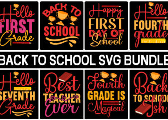 Back To School SVG Bundle, Teacher Svg, monogram svg, school bus svg, Book, 100th days of school, Kids Cut Files for Cricut, Silhouette, PNG,Hello School SVG Bundle, Back to School