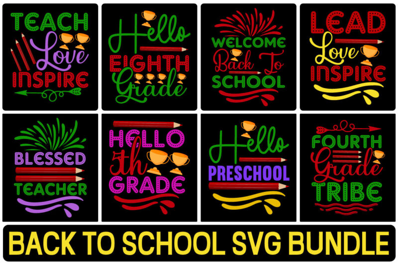 Back to school svg bundle, teacher svg, monogram svg, school bus svg, book, 100th days of school, kids cut files for cricut, silhouette, png,hello school svg bundle, back to school
