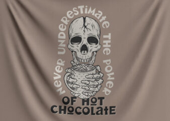 Never Underestimate The Power Of Hot Chocolate T shirt vector artwork
