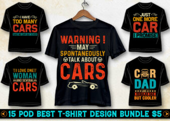 Car Lover T-Shirt Design Bundle