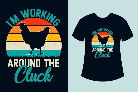 Retro Vintage Chicken T-Shirt Design Bundle, Vintage Chicken T-Shirts, Retro Vintage Rooster T-Shirts, Chicken Retro Vintage Poultry Farmer T-shirts