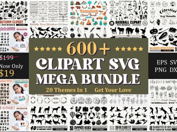 Clipart svg mega bundle, black and white clipart, silhouettes clipart svg t shirt vector file